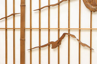 幅878ミリ　竹林の虎と龍を描いた迫力ある眺めの障子戸セット　F8590　在庫4枚1組