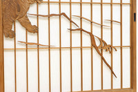 幅878ミリ　竹林の虎と龍を描いた迫力ある眺めの障子戸セット　F8590　在庫4枚1組