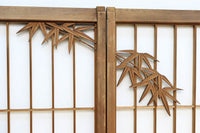 幅878ミリ　竹林の虎と龍を描いた迫力ある眺めの障子戸セット　F8590　在庫4枚1組