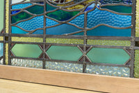 幅888ミリ　柔らかな色使いで描く美しい眺めのガラス戸　F8591　在庫1枚