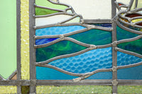 幅888ミリ　柔らかな色使いで描く美しい眺めのガラス戸　F8591　在庫1枚