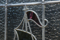 幅888ミリ　柔らかな色使いで描く美しい眺めのガラス戸　F8591　在庫1枚