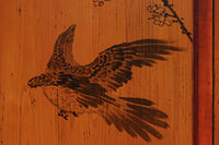 鷹と雉と梅の縁起良い板絵戸セット　F8593　在庫2枚1組