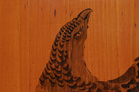 鷹と雉と梅の縁起良い板絵戸セット　F8593　在庫2枚1組