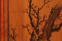 鷹と雉と梅の縁起良い板絵戸セット　F8593　在庫2枚1組