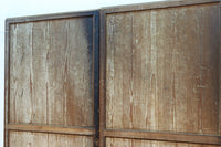 鷹と雉と梅の縁起良い板絵戸セット　F8593　在庫2枚1組