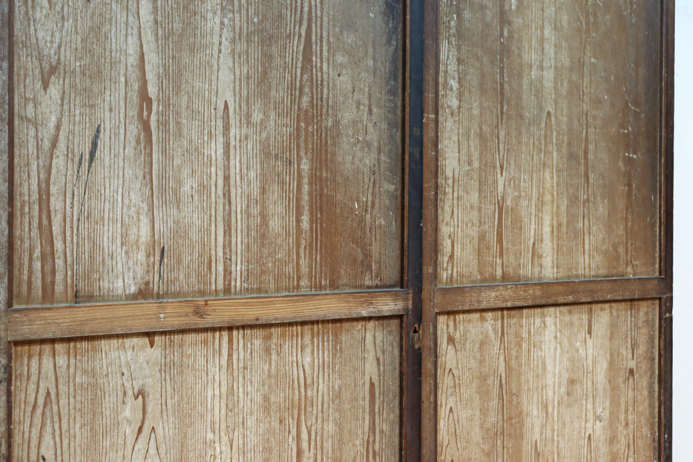 鷹と雉と梅の縁起良い板絵戸セット　F8593　在庫2枚1組