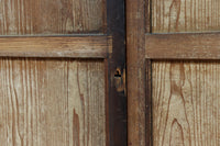 鷹と雉と梅の縁起良い板絵戸セット　F8593　在庫2枚1組