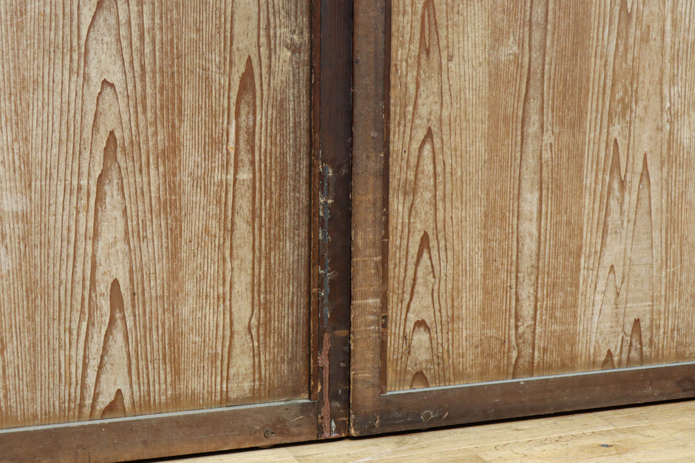 鷹と雉と梅の縁起良い板絵戸セット　F8593　在庫2枚1組