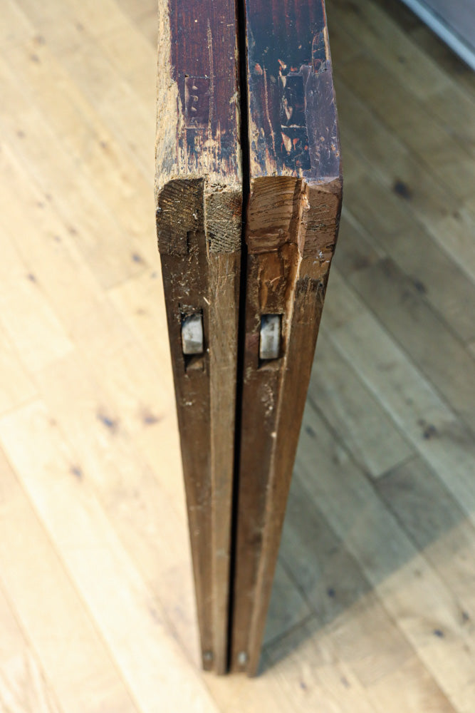 鷹と雉と梅の縁起良い板絵戸セット　F8593　在庫2枚1組