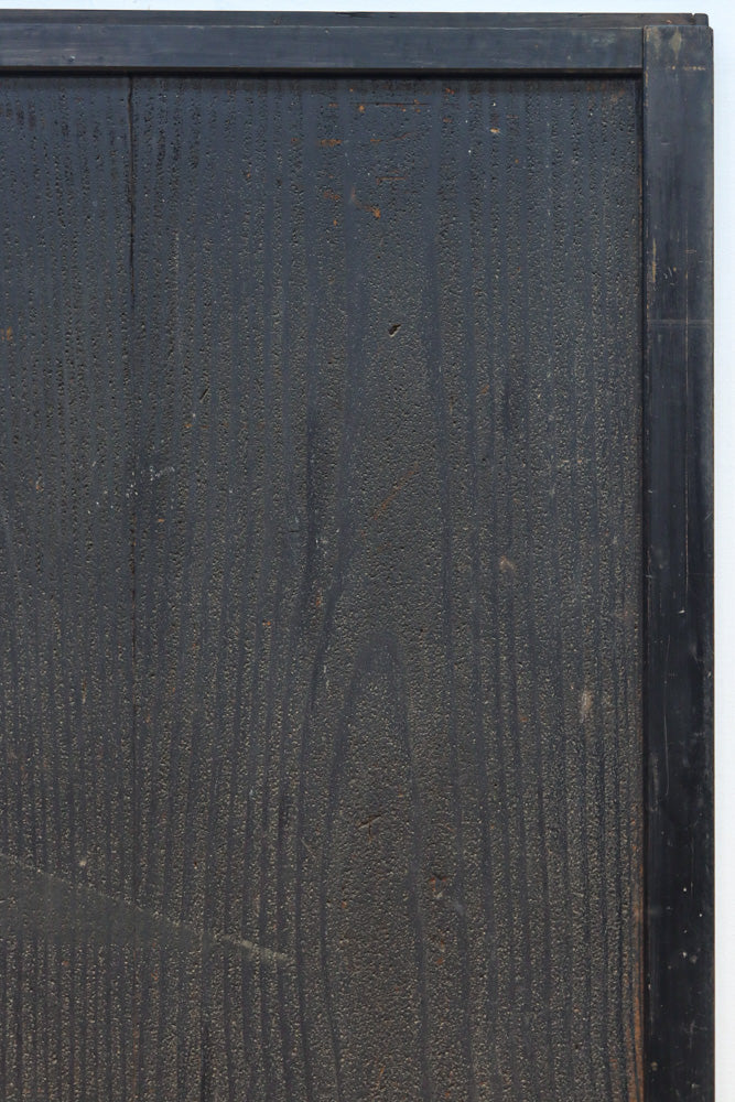 幅860ミリ　東海道から望む富士を描いたのか風情漂う素晴らしい板絵戸セット　F8594　在庫2枚1組