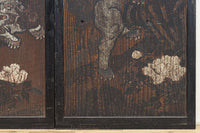 幅860ミリ　東海道から望む富士を描いたのか風情漂う素晴らしい板絵戸セット　F8594　在庫2枚1組