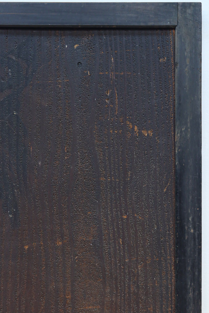 幅860ミリ　東海道から望む富士を描いたのか風情漂う素晴らしい板絵戸セット　F8594　在庫2枚1組