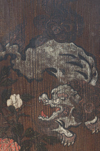 幅860ミリ　東海道から望む富士を描いたのか風情漂う素晴らしい板絵戸セット　F8594　在庫2枚1組