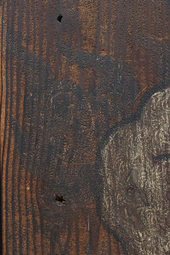 幅860ミリ　東海道から望む富士を描いたのか風情漂う素晴らしい板絵戸セット　F8594　在庫2枚1組