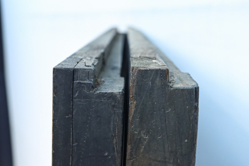 幅860ミリ　東海道から望む富士を描いたのか風情漂う素晴らしい板絵戸セット　F8594　在庫2枚1組