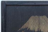 幅860ミリ　東海道から望む富士を描いたのか風情漂う素晴らしい板絵戸セット　F8594　在庫2枚1組