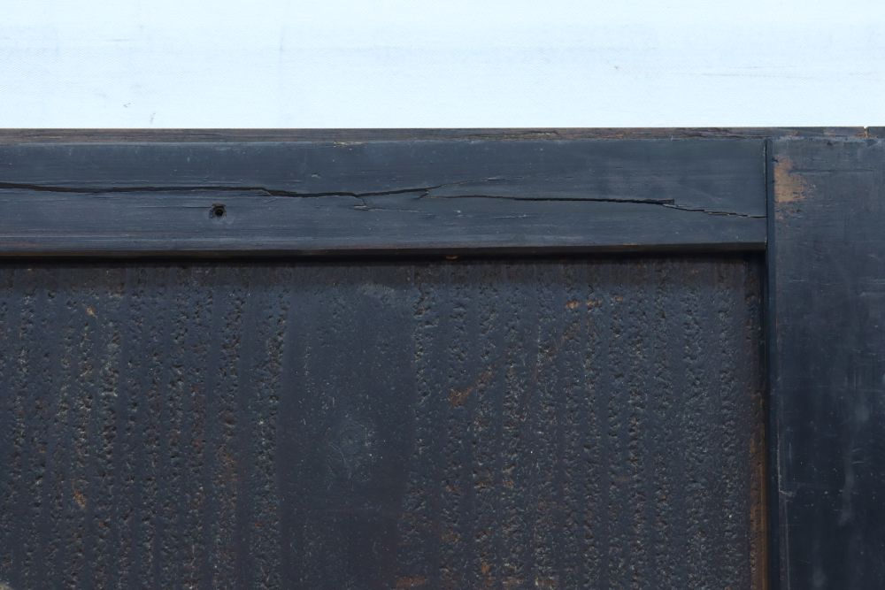 幅860ミリ　東海道から望む富士を描いたのか風情漂う素晴らしい板絵戸セット　F8594　在庫2枚1組