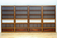 幅885ミリ　繊細な縦格子が美しく並ぶスリガラス入り大阪格子戸　F8597　在庫4枚