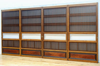 幅885ミリ　繊細な縦格子が美しく並ぶスリガラス入り大阪格子戸　F8597　在庫4枚