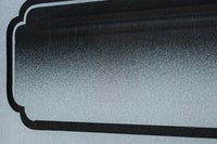 幅885ミリ　繊細な縦格子が美しく並ぶスリガラス入り大阪格子戸　F8597　在庫4枚