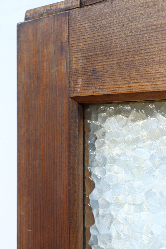 幅883ミリ　大判のプレスガラスで開放感溢れるレトロガラス戸　F8601　在庫4枚