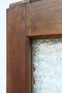 幅883ミリ　大判のプレスガラスで開放感溢れるレトロガラス戸　F8601　在庫4枚