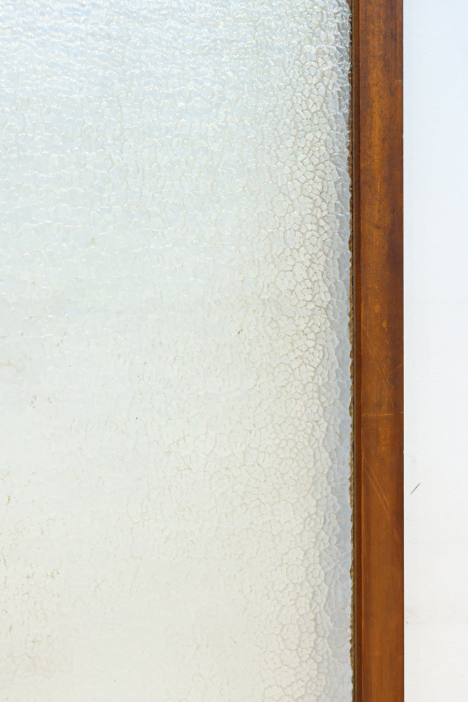 幅883ミリ　大判のプレスガラスで開放感溢れるレトロガラス戸　F8601　在庫4枚