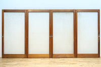 幅883ミリ　大判のプレスガラスで開放感溢れるレトロガラス戸　F8601　在庫4枚