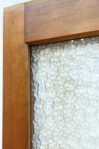 幅883ミリ　大判のプレスガラスで開放感溢れるレトロガラス戸　F8601　在庫4枚