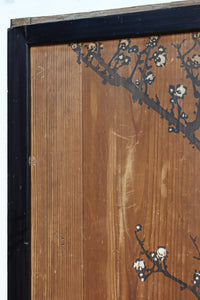 小菊と白梅の花で華やかな板絵戸セット　F8602a　在庫2枚1組