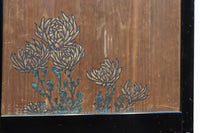 小菊と白梅の花で華やかな板絵戸セット　F8602a　在庫2枚1組