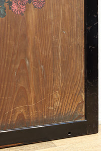 小菊と白梅の花で華やかな板絵戸セット　F8602a　在庫2枚1組