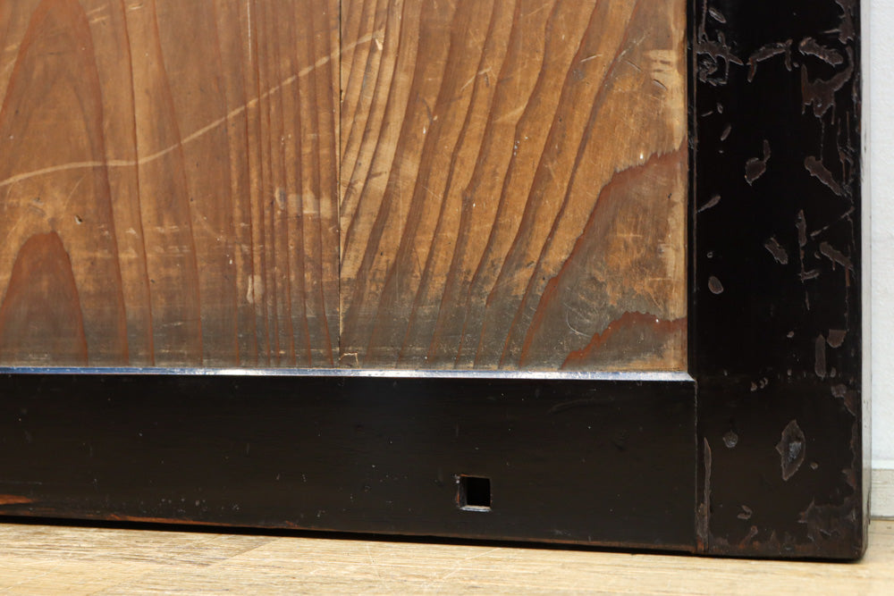 小菊と白梅の花で華やかな板絵戸セット　F8602a　在庫2枚1組