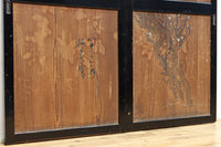 牡丹と白梅の花で上品な板絵戸セット　F8602b　在庫2枚1組