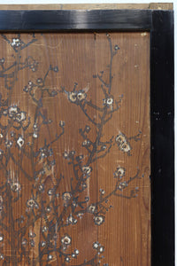 牡丹と白梅の花で上品な板絵戸セット　F8602b　在庫2枚1組