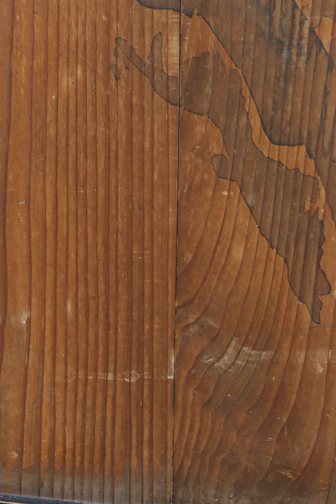 牡丹と白梅の花で上品な板絵戸セット　F8602b　在庫2枚1組