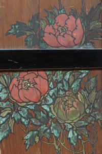 牡丹と白梅の花で上品な板絵戸セット　F8602b　在庫2枚1組