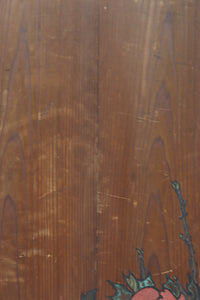 牡丹と白梅の花で上品な板絵戸セット　F8602b　在庫2枚1組