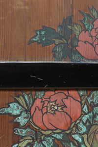 牡丹と白梅の花で上品な板絵戸セット　F8602b　在庫2枚1組