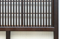 幅668ミリ　スリム幅!! 繊細な格子と幾何学模様の型ガラスが華やかな大阪格子戸　F8604　在庫3枚