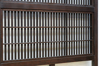 幅668ミリ　スリム幅!! 繊細な格子と幾何学模様の型ガラスが華やかな大阪格子戸　F8604　在庫3枚