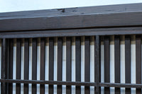 幅668ミリ　スリム幅!! 繊細な格子と幾何学模様の型ガラスが華やかな大阪格子戸　F8604　在庫3枚