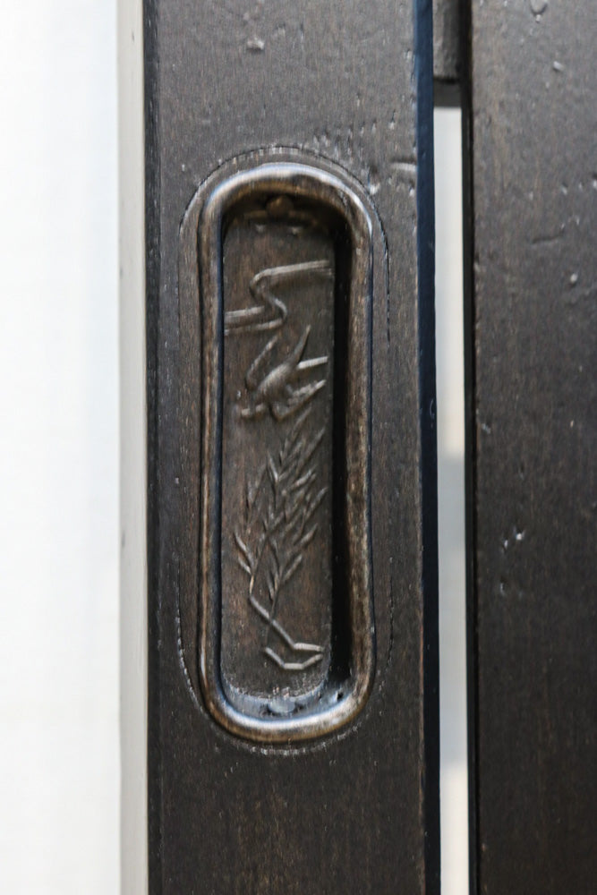 幅953ミリ　平格子が美しく並ぶ全面幅広格子戸　F8606　在庫1枚