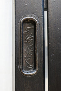 幅953ミリ　平格子が美しく並ぶ全面幅広格子戸　F8606　在庫1枚