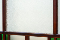 昭和レトロ!! 色ガラスの配色が爽やかなガラス戸　F8613　在庫2枚