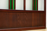 昭和レトロ!! 色ガラスの配色が爽やかなガラス戸　F8613　在庫2枚