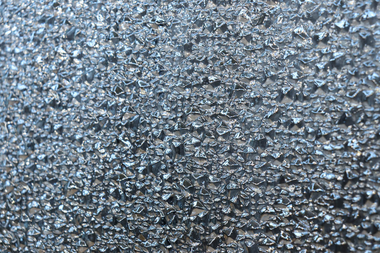 昭和レトロ!! 色ガラスの配色が爽やかなガラス戸　F8613　在庫2枚