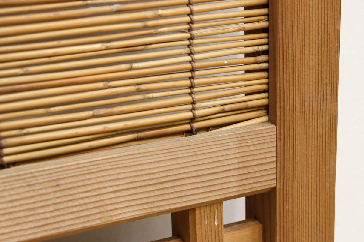 幅673ミリ　スリム幅!! 縁起の良い松鷹の彫刻が風情漂う簾戸　F8614　在庫8枚