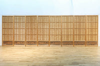 幅673ミリ　スリム幅!! 縁起の良い松鷹の彫刻が風情漂う簾戸　F8614　在庫8枚